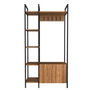 Hanah Home Doga Recibidor Industrial Nogal y Negro